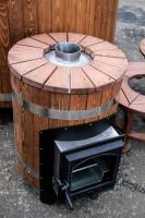 Водогрейная печь для фурако Тутуяс в деревянном массиве