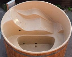 Купель с пластиковой вставкой  2000 мм. (с шезлонгом)