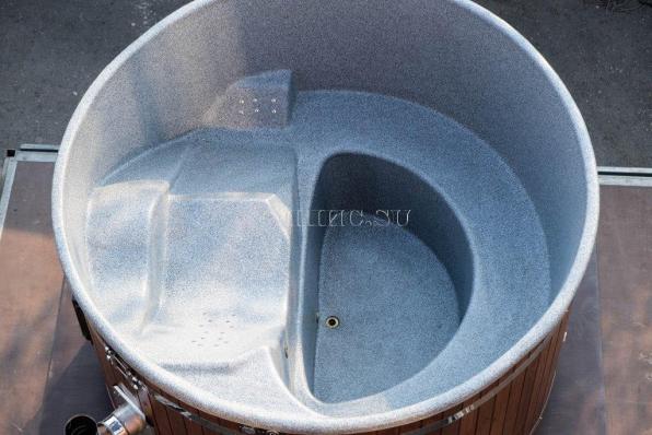 Купель с пластиковой вставкой  2000 мм. (с шезлонгом)