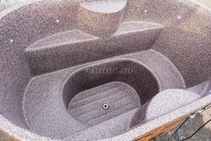 Купель с пластиковой вставкой (овальная)