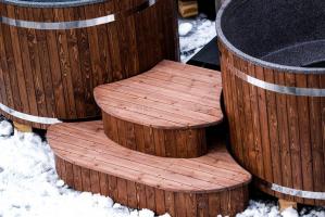 Подиум тандем для двух купелей