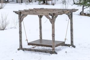 Пергола с подвесной кроватью