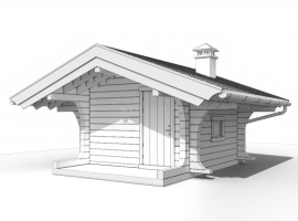 Русская паровая баня Элпис  (21 м2,  брус )