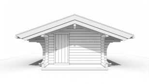 Русская паровая баня Элпис  ( 21 м2, лафет кедр )