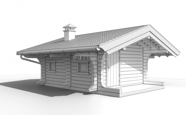 Русская паровая баня Элпис  ( 21 м2, лафет кедр )