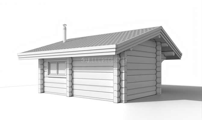 Русская паровая баня Элпис  ( 22 м2, лафет кедр )