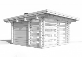 Русская паровая баня Элпис  ( 24 м2, лафет - кедр )