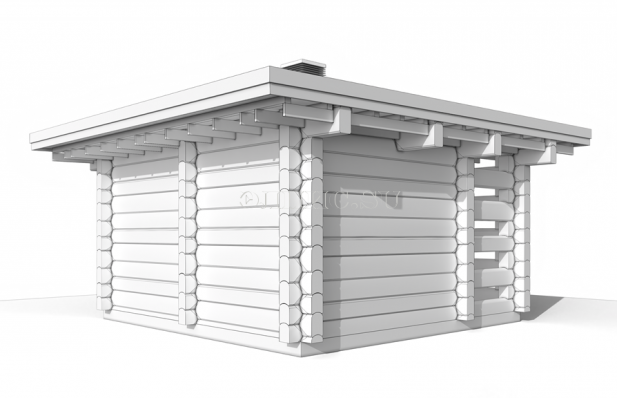 Русская паровая баня Элпис  ( 24 м2, лафет - кедр )