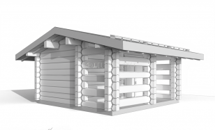 Русская паровая баня Элпис  ( 24 м2 лафет - кедр )