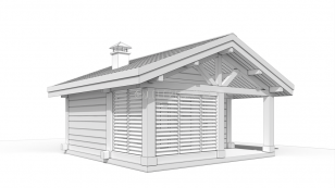Русская паровая баня Элпис (  ставлафт. массив кедр 36 м2 )