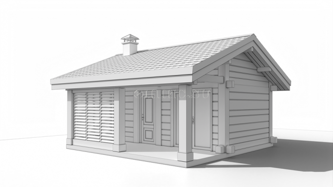 Русская паровая баня Элпис ( ставлафт. массив кедр 36 м2 )