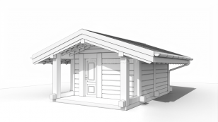 Русская паровая баня Элпис (  ставлафт, массив кедра,  21 м2 )